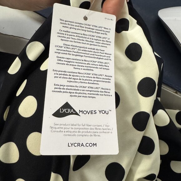 Lands’ End Women’s Size 18W SlenderSuit Wrap Bandeau One Piece Swimsuit NWT - Picture 6 of 8